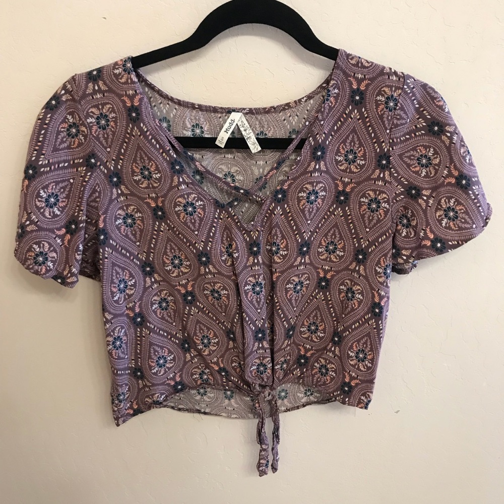 Purple patterned shirt